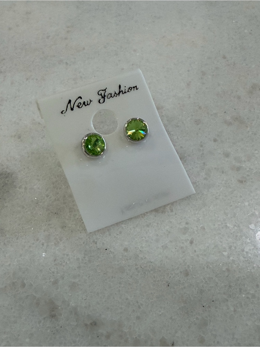 Swarovski Green Crystal Stud Earrings